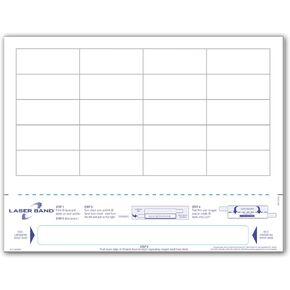 Adult Laser Printable Patient Wristband, Tamper Evident with 20 Labels per sheet, from NextDayLabels (250 per Package), 8-1/2" x 11"