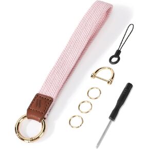 سلسلة مفاتيح معصم للنساء حبل سلسلة مفاتيح قابل للتمدد لحافظة الهاتف وشارات بطاقة الهوية in Kuwait