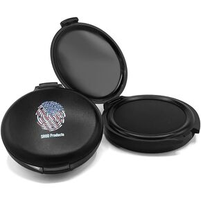 Compact Ink Pad for Fingerprints - Set of 1, Black - Easy-to-Store and Easy-to-Wash Thumbprint Ink Pad for Notaries, Schools, Police, and Crafts