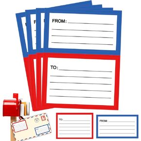 to from Return Address Mailing Labels 120 Pcs Blank Mail Shipping Label Postage Guaranteed Stickers 3.5 x 4.5 Inch Self Adhesive Handwriting to/from Address Tags Sticker for Package School,Home,Office