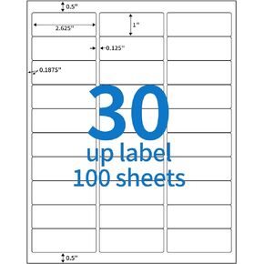 BESTEASY 1000 Round Corner Half Sheet Self Adhesive Shipping Labels for Laser and Ink Jet Printers, White Blank (500 Sheets, 1000 Labels)