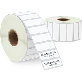 BETCKEY - 1.5" x 0.5" (38 mm x 13 mm) File Folder & Address Labels Compatible with Zebra & Rollo Label Printer,Premium Adhesive & Perforated [2 Rolls, 4700 Labels]