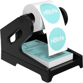 HBlife Label Holder for Rolls and Fan-Fold Labels Thermal Label Holder Shipping Label Stand Desktop Printer Supplies, Pink