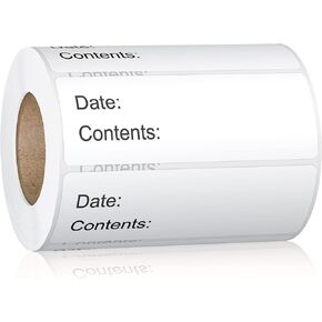 500 Pcs 1" x 3" Freezer Refrigerator Food Labels, Removable Adhesive, Water Oil Resistant, No Residue Food Storage Containers Labels Perfect for Monitoring Your Food in Kitchen