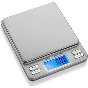 Smart Weigh Digital Pro Pocket Scale 2000g x 0.1gram,Jewelry Scale, Coffee Scale, Food Scale with Tare, Hold and Counting Function,Back-Lit LCD Display