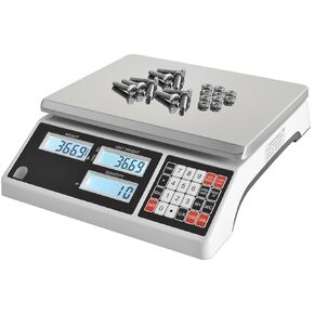 Industrial Counting Scale (30kg, 0.5g) Digital Inventory Counting Scale for Parts Coins Piece Counting Scale with RS232 Port for Computer/Printer,Precision Electronic Gram Scale with Battery (g/kg/lb)