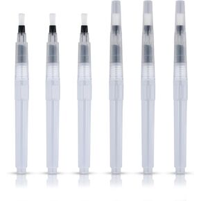 6pcs Pencil Style Envelope Moistener, Letter Sealer Envelope & Stamp Moisteners with Nylon Brush Head Envelope Licker Tool Mailing Moistener Wetter Roller for Office Classroom(Clear)