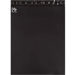 KKBESTPACK 100 Pcs 12x15.5 Poly Mailer Envelopes Shipping Bags Self Adhesive Waterproof Bags (Black), 12 x 15.5