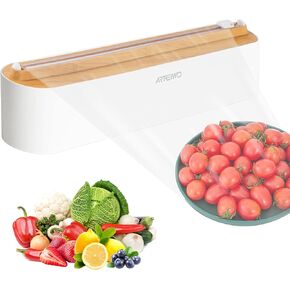 موزع تغليف بلاستيكي مغناطيسي قابل لإعادة الملء مع قاطع، منظم لف الرقائق والبلاستيك، موزع رقائق الألومنيوم مع قاطع للدرج، يتضمن غلاف بلاستيكي مقاس 12 بوصة × 328 قدم... in Kuwait