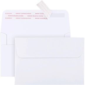 ACSTEP 50PACK 5 X 7 Envelopes, White A7 Envelopes Self Seal for Weddings, Invitations, Photos, Postcards, Greeting Cards Mailing,Baby Shower, Graduation