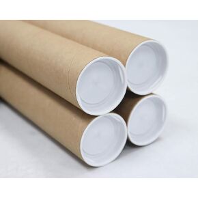 MagicWater Supply Mailing Tube - 2 in x 24 in - Kraft - 4 Pack - for Shipping and Storage of Posters, Arts, Crafts, and Documents