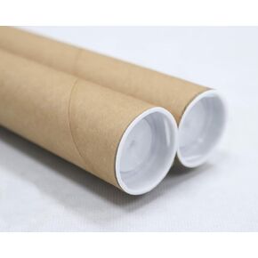 MagicWater Supply Mailing Tube - 1.5 in x 9 in - Kraft - 2 Pack - for Shipping and Storage of Posters, Arts, Crafts, and Documents