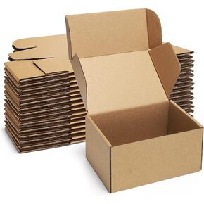 Shipping Boxes 6x4x3 inches Small Mailing Boxes 25 Pack White Cardboard Corrugated Box Mailers