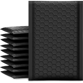 UCGOU Bubble Mailers 4x8 Inch Black 50 Pack Poly Padded Envelopes Small Business Mailing Packages Opaque Self Seal Adhesive Waterproof Boutique Shipping Bags for Jewelry Makeup Supplies #000 in Kuwait
