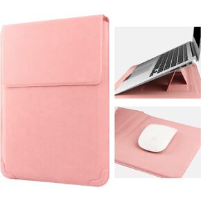 حقيبة جلدية لجهاز الكمبيوتر المحمول HoYiXi 15 16 بوصة لجهاز MacBook Pro 16 2021 & 2019/ASUS Vivobook 15/Huawei MateBook D15/HP 15.6 بوصة PC/MacBook Pro 15/Surface Laptop 3/Dell Inspiron 15/IdeaPad، بني