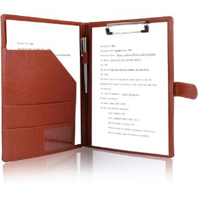 Tiankool Padfolio Portfolio Folder Binder -Faux Leather Portfolio Folder with Cover for A4 Notepad Holder, Business Portfolio for Resume, Legal Pad, Interview, Letter-size Padfolio for Women/Men,Black