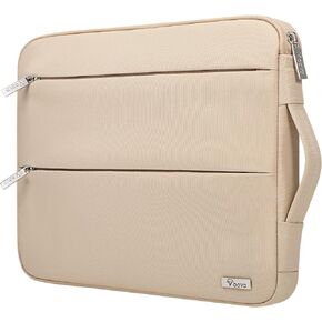 Voova 15 15.6 16 Inch Laptop Sleeve Case with Handle, Waterproof Computer Cover Bag with Pocket Compatible with MacBook Pro 15 16 M1 Pro/Max,15-16 Inch Microsoft Hp Lenovo Acer Asus Chromebook, Grey