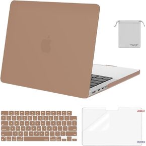 حافظة MOSISO متوافقة مع جهاز MacBook Pro 14 بوصة 2024 2023 2022 2021 إصدار M3 A2918 A2992 M2 A2779 M1 A2442 Pro Max، غطاء صلب من البلاستيك وغطاء لوحة المفاتيح وواقي شاشة وحقيبة تخزين، أسود