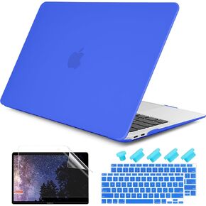 جراب DONGKE لجهاز MacBook Air 13 بوصة إصدار 2021-2018 A2337 M1 A2179 A1932، جراب صلب من البلاستيك اللامع وغطاء لوحة المفاتيح متوافق فقط مع MacBook Air 13 بوصة Retina يناسب معرف اللمس، وردي لامع