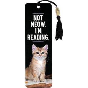 Not Meow, I'm Reading Beaded Bookmark, Cardstock in Kuwait