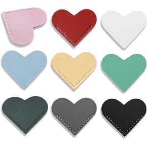 12 PCS Leather Bookmarks for Women with Heart Shape, Cute Corner Bookmark, Book Accessories for Reading Lovers, Book Markers for Women, Bookmarks for Book Lovers by HNQCPCVU (12PCS Heart)
