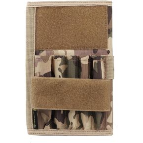 KOSIBATE Tactical Notebook Cover, Nylon Green Book Cover with Zipper Pocket, 8x5 Inch(Tan)