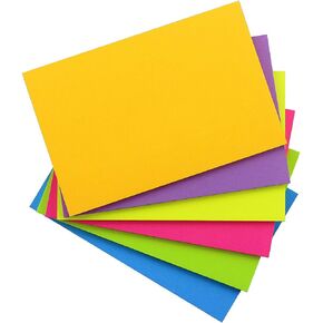 Sticky Notes 3x5, 6 Color Bright Colorful Sticky Pad, 6 Pads/Pack, 70 Sheets/Pad, Self-Sticky Note Pads