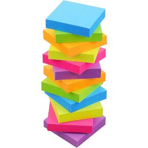 Sticky Notes 3x5, 6 Color Bright Colorful Sticky Pad, 6 Pads/Pack, 70 Sheets/Pad, Self-Sticky Note Pads