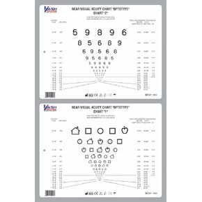 Near Vision Chart with Symbols & Numbers for Testing at 40cm