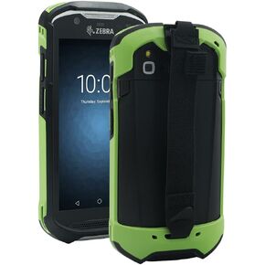 Protective Cover Bumper Case Rugged Boot with Hand Strap for Zebra TC51 TC510K TC52 TC56 TC57 (Red+Yellow)