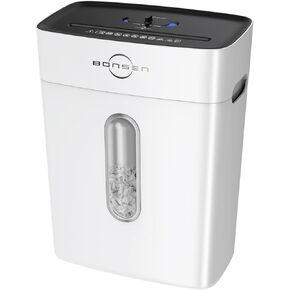 BONSEN Paper Shredder for Home Office, 10-Sheet Cross-Cut Shredder, P-4 High Security Level, Quiet Credit Card Shredder with Jam Proof System, 4 Gallons Bin (S3201)