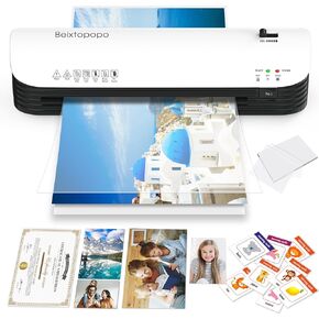 Thermal Laminator, 8.5x11 Laminator, 9 Inch Laminator Machine with 12 Laminating Sheets, A4/A5/A6 Personal Hot Cold Laminating Machine for Home School Teachers Office, Anti-Jam