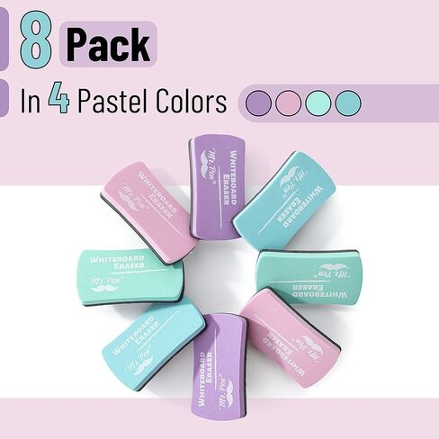 Mr. Pen- White Board Erasers, 8 Pack, Earthy Colors, Magnetic Dry Erase Eraser, Whiteboard Eraser, Dry Eraser, Dry Erase Erasers, Dry Erase Board Eraser, White Board Erasers Dry Erase, Dry Erasers in Saudi Arabia