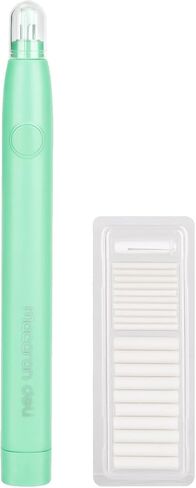 Deli Artist Electric Eraser, Dual Tips for Precision Erasing, Includes 20 Eraser Refills, Requires 2 AAA Batteries (Not Included), for Drawing, Sketching, Architecture - Green in Saudi Arabia