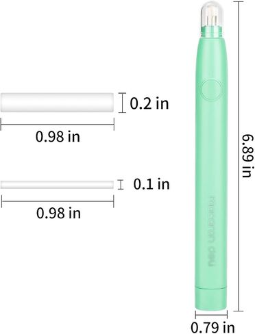 Deli Artist Electric Eraser, Dual Tips for Precision Erasing, Includes 20 Eraser Refills, Requires 2 AAA Batteries (Not Included), for Drawing, Sketching, Architecture - Green in Saudi Arabia