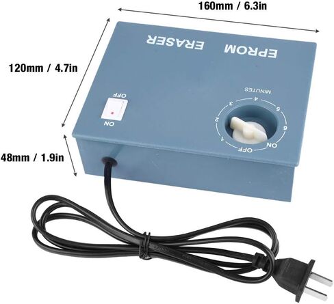 ممحاة Oumefar AC 220V±20％ للأشعة فوق البنفسجية EPROM لرقائق EPROM مع قابس CN 160 * 120 * 48 مم / 6.3 * 4.7 * 1.9 بوصة تقريبًا 328 جم (قابس CN) in Saudi Arabia