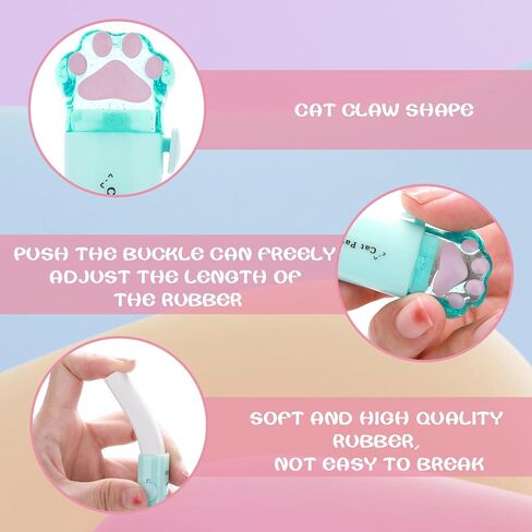 4pcs Cube Erasers, Cute Cat Paw Pen-Style Erasers Sliding Retractable Erasers Rubber Pencil Pen Erasers Push-Pull Erasers for Drawing Writing Students School Offices Supplies in Saudi Arabia