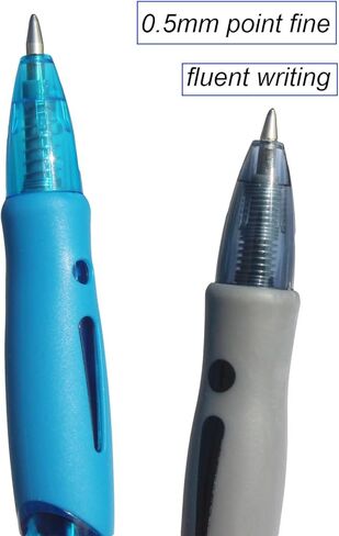 PASOL 12 Pack Gel Pens, Retractable Gel Ink Rollerball Pens, 0.5mm Fine Tips with Smooth Writing (Black) in Kuwait