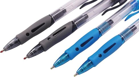 PASOL 12 Pack Gel Pens, Retractable Gel Ink Rollerball Pens, 0.5mm Fine Tips with Smooth Writing (Black) in Kuwait