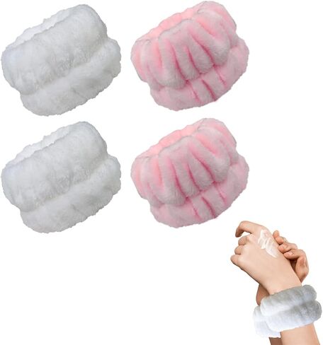 2 Pairs Wrist Washband for Women Washing Face, Wrist Spa Washband Absorbent Wristbands, Prevent Liquids from Spilling Down Your Arms in Saudi Arabia