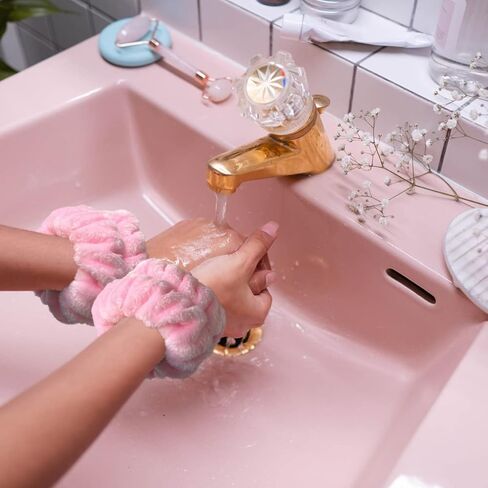 2 Pairs Wrist Washband for Women Washing Face, Wrist Spa Washband Absorbent Wristbands, Prevent Liquids from Spilling Down Your Arms in Saudi Arabia