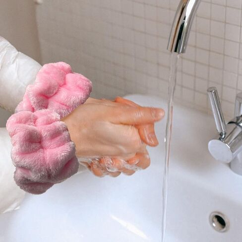 2 Pairs Wrist Washband for Women Washing Face, Wrist Spa Washband Absorbent Wristbands, Prevent Liquids from Spilling Down Your Arms in Saudi Arabia