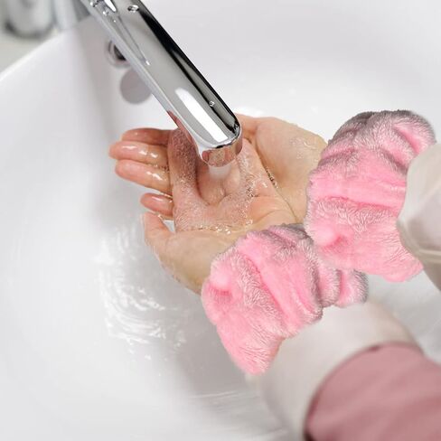2 Pairs Wrist Washband for Women Washing Face, Wrist Spa Washband Absorbent Wristbands, Prevent Liquids from Spilling Down Your Arms in Saudi Arabia