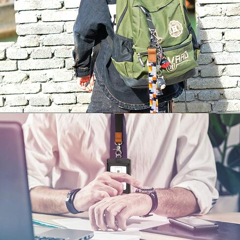 AZEAM Lanyard,Black Lanyard for Keys Keychain Lanyard Holder with Metal Clasp, ID Badges Cool Lanyard for Men Women, Long Neck Teacher Lanyard for Card Holder Car Keys, Wallet, Key chain in Saudi Arabia
