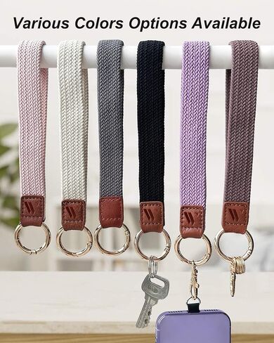 سلسلة مفاتيح معصم للنساء حبل سلسلة مفاتيح قابل للتمدد لحافظة الهاتف وشارات بطاقة الهوية in Kuwait