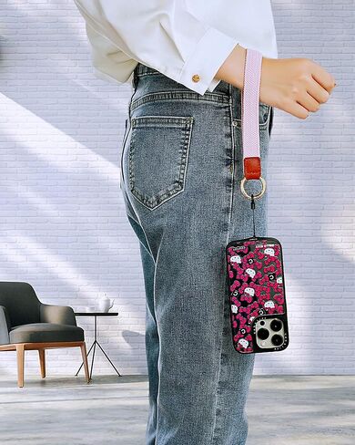 سلسلة مفاتيح معصم للنساء حبل سلسلة مفاتيح قابل للتمدد لحافظة الهاتف وشارات بطاقة الهوية in Kuwait