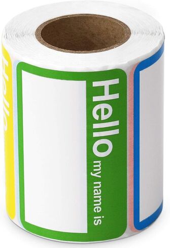 Methdic 5 Colors Name Tags Stickers 400 Labels Star Style for Office, Meeting, School, Teachers and Mailing… in Saudi Arabia