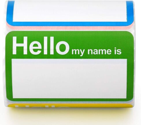 Methdic 5 Colors Name Tags Stickers 400 Labels Star Style for Office, Meeting, School, Teachers and Mailing… in Saudi Arabia