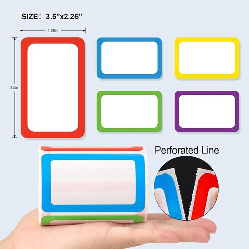 Methdic 5 Colors Name Tags Stickers 400 Labels Star Style for Office, Meeting, School, Teachers and Mailing… in Saudi Arabia
