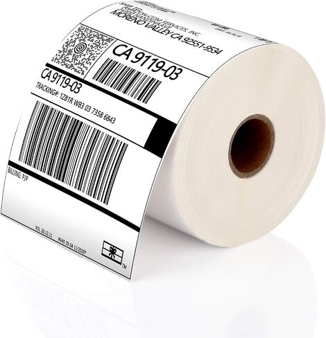 ملصقات حرارية 4x6 من JADENS - 350 ملصقًا، متوافقة مع Rollo وBrother وZebra ومعظم الطابعات الحرارية، مثقوبة، درجة تجارية، لا تتوافق مع Dymo in Kuwait